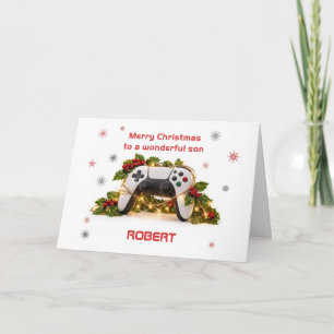 Tarjeta de Navidad para Hijo Controlador de Juego 