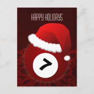tarjeta de Navidad para jugador de billar