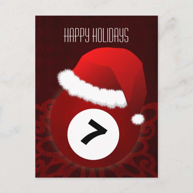 tarjeta de Navidad para jugador de billar (Anverso)