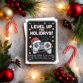 Tarjeta de Navidad para Jugadores de Juegos con Ac