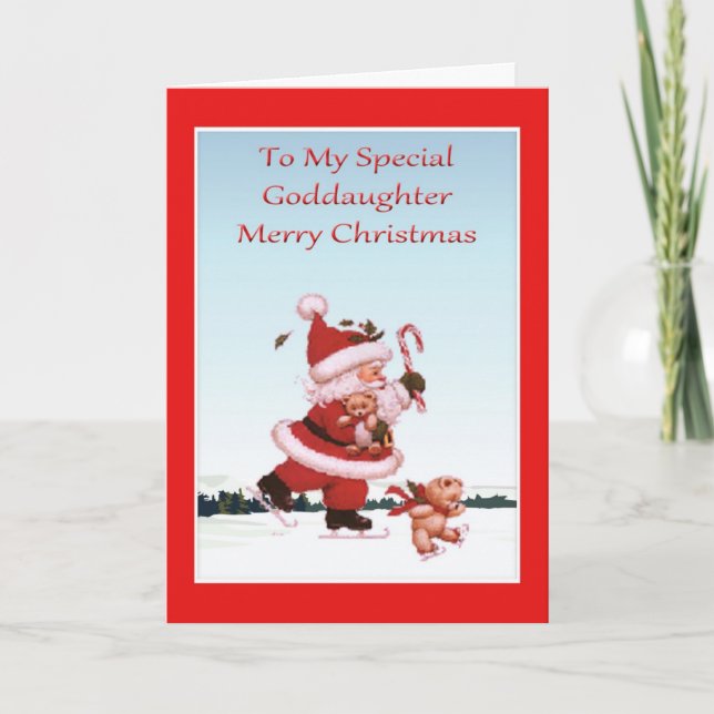 Tarjeta de Navidad para la ahijada (Anverso)