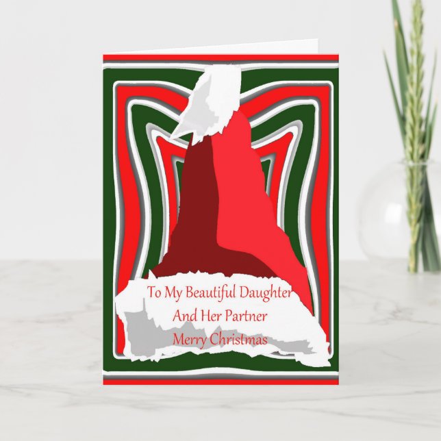 Tarjeta De navidad Para La Hija Y Su Pareja (Anverso)