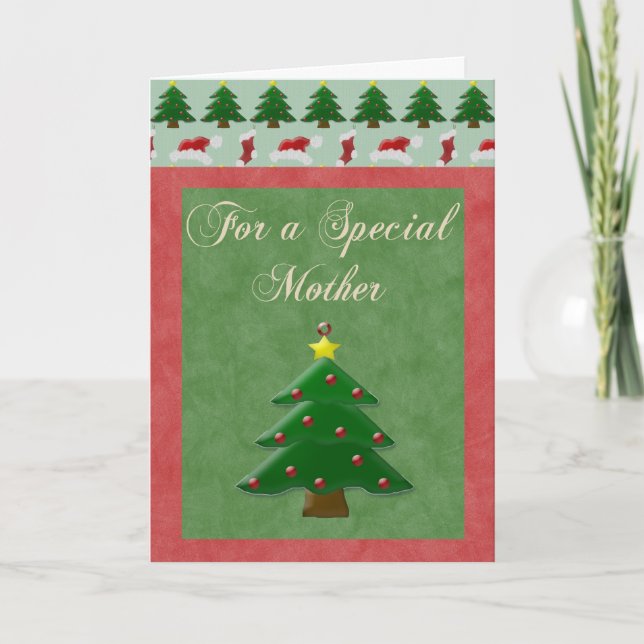 Tarjeta de Navidad para la madre (Anverso)