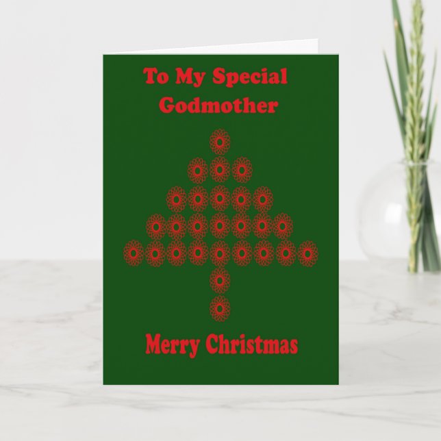 Tarjeta de Navidad para la madrina (Anverso)