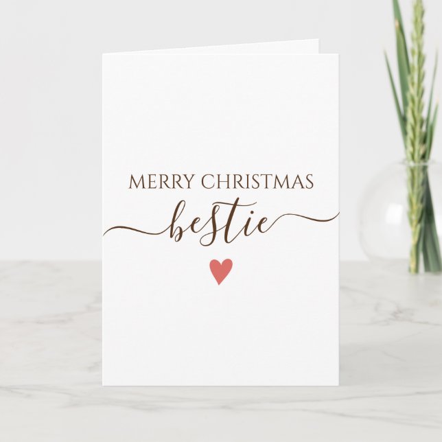 Tarjeta de Navidad para la mejor amiga (Anverso)