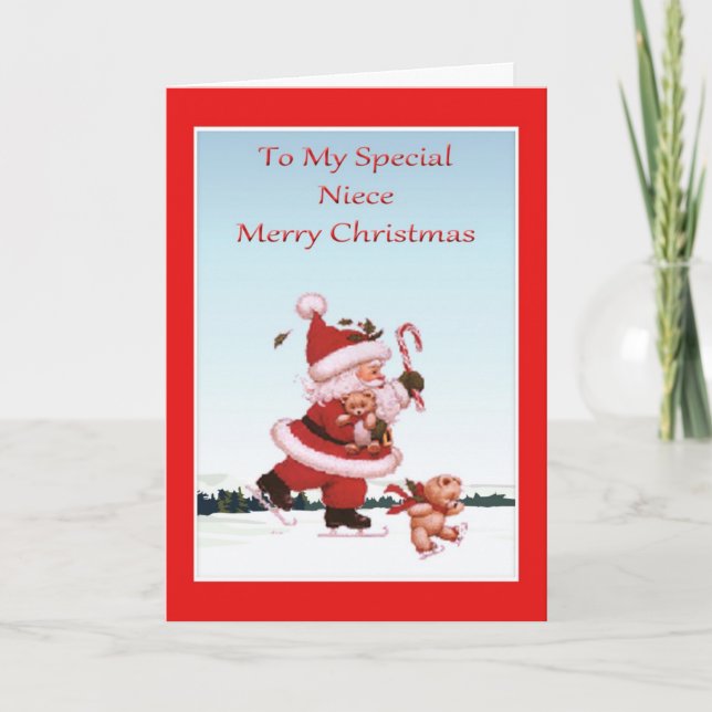 Tarjeta de Navidad para la sobrina (Anverso)