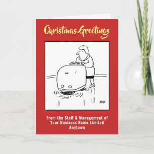 Tarjeta de Navidad para Limpieza de Oficinas o Com