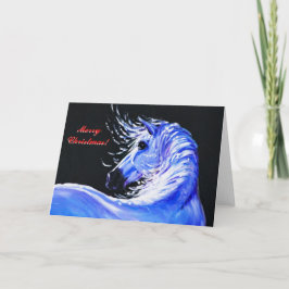 Tarjeta de Navidad para los amantes del caballo