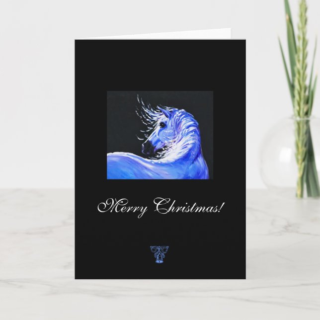 Tarjeta de Navidad para los amantes del caballo (Anverso)