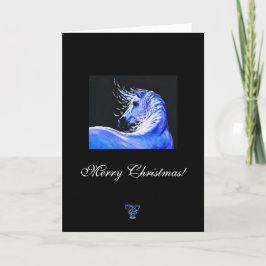 Tarjeta de Navidad para los amantes del caballo