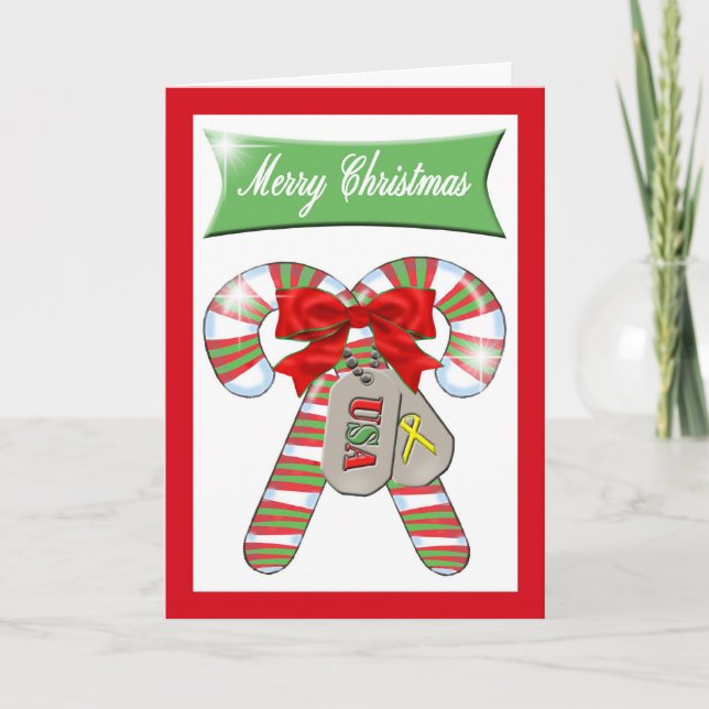 Tarjeta de Navidad para los militares desplegados (Anverso)