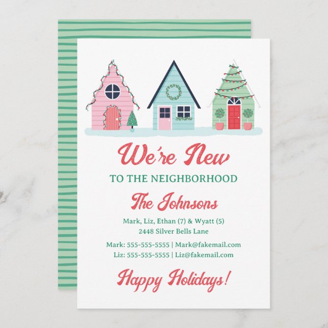 Tarjeta de Navidad para los Nuevos Vecinos (Anverso / Reverso)