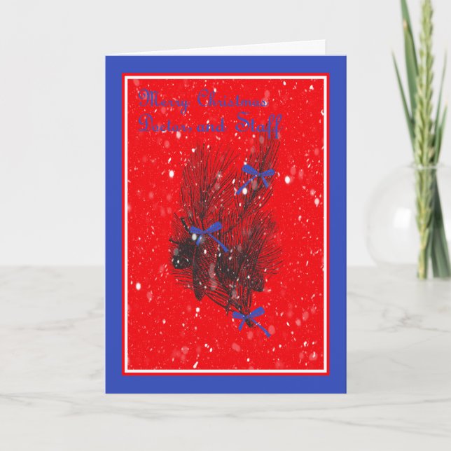 Tarjeta de navidad para Médica y personal (Anverso)
