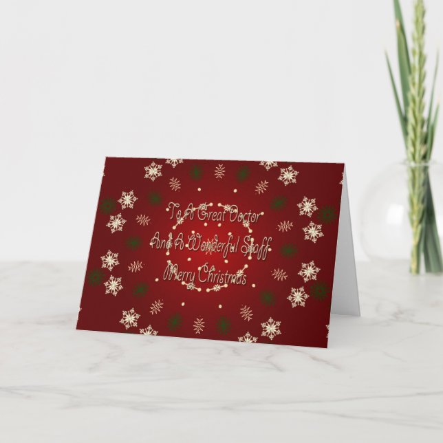 Tarjeta De navidad Para Médico Y Personal (Anverso)
