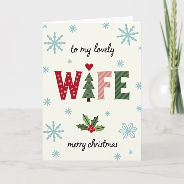 Tarjeta de Navidad para mi querida esposa (Anverso)