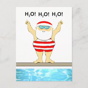 Tarjeta de Navidad para nadador