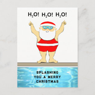 Tarjeta de Navidad para nadadores