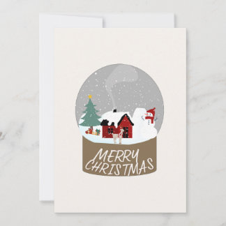 Tarjeta de navidad para Navidades de Globe de niev
