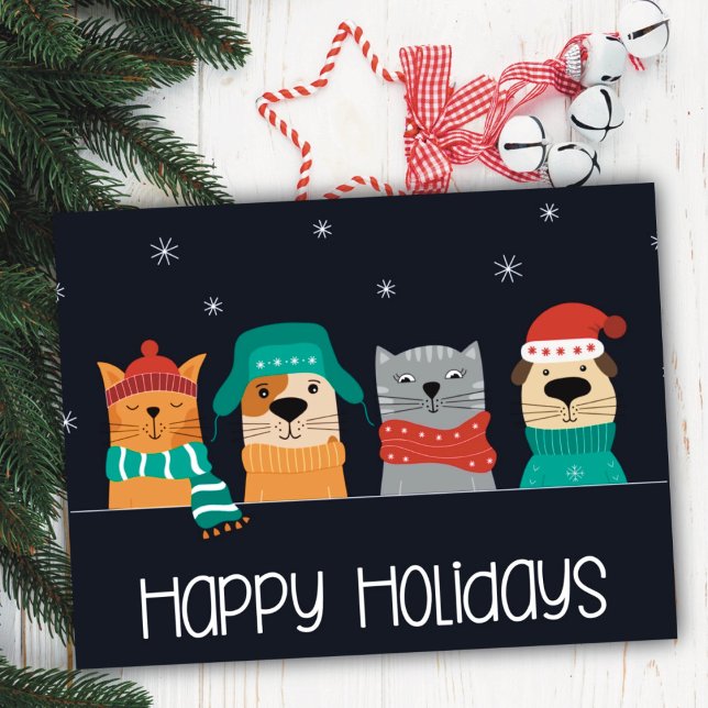 Tarjeta de Navidad para negocios de mascotas (Subido por el creador)