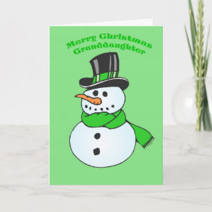 Tarjeta de navidad para nieta