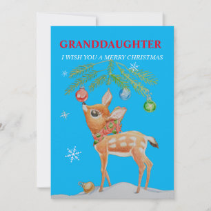 Tarjeta de Navidad para nieta