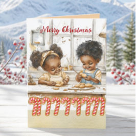 Tarjeta de Navidad para Niños Afroamericanos