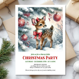Tarjeta de Navidad para niños con ciervo bebé aleg
