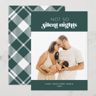 Tarjeta de Navidad para Nuevo Bebé Noches No Tan S
