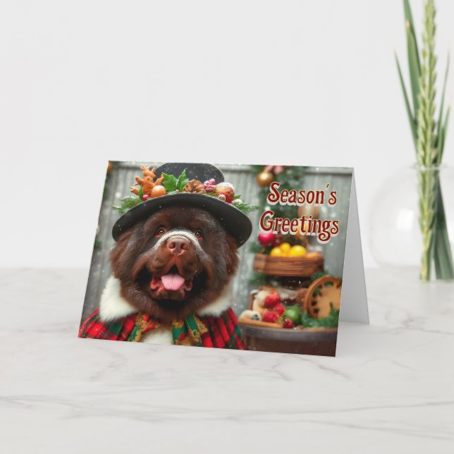 Tarjeta de Navidad para padres de perro de Terrano (Anverso)