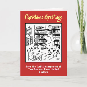 Tarjeta de Navidad para Papelerías o Suministros d