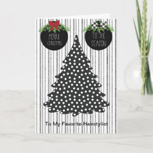 Tarjeta de Navidad para peluquero