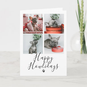 Tarjeta de Navidad para perro con collage de fotos