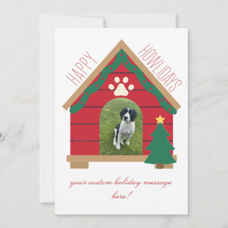Tarjeta de Navidad para Perro Feliz Howlidays
