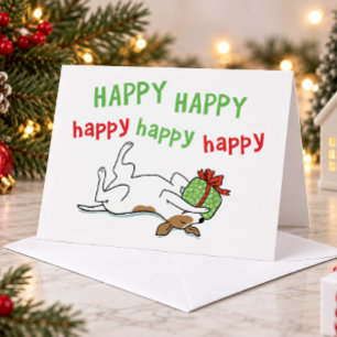 Tarjeta de Navidad para Perro Jack Russell Feliz F