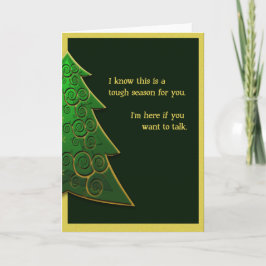 Tarjeta de navidad para personas de duelo o triste