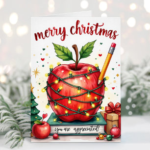 Tarjeta de Navidad para Profesor Apreciado