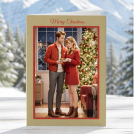Tarjeta de Navidad para recién casados