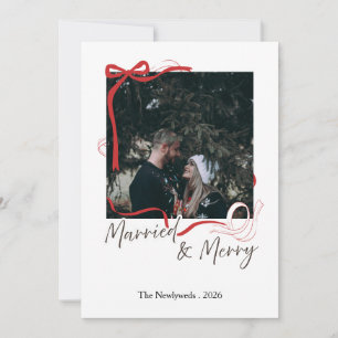 Tarjeta de Navidad para recién casados 'Casados y