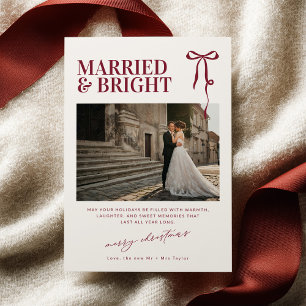 Tarjeta de Navidad para recién casados Casados y B