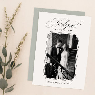 Tarjeta de Navidad para Recién Casados con Foto en