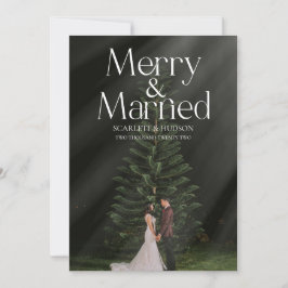 Tarjeta de Navidad para recién casados Feliz y Cas
