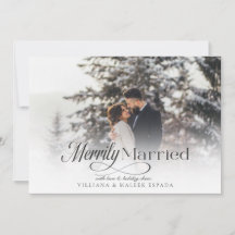 Tarjeta de Navidad para Recién Casados Felizmente 