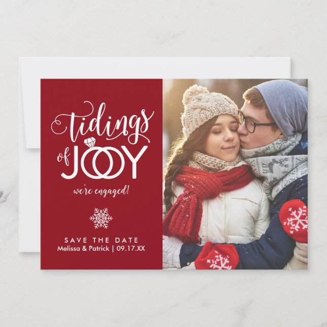 Tarjeta de Navidad para recién casados 'Holiday Sa (Anverso)