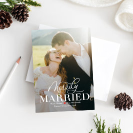Tarjeta de Navidad para recién casados primer año