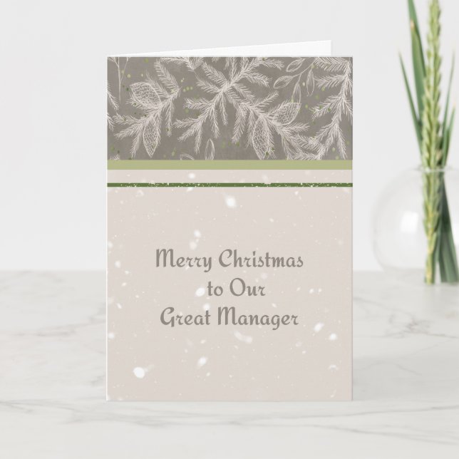 Tarjeta de Navidad para su Gran Gerente (Anverso)