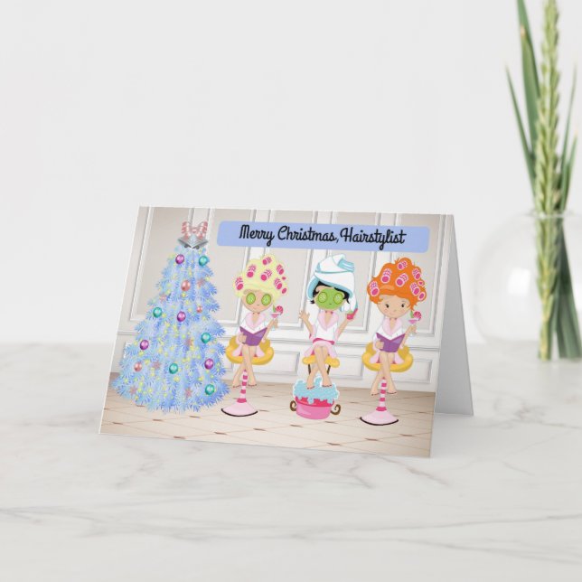 Tarjeta de navidad para su Hair Stylist (Anverso)