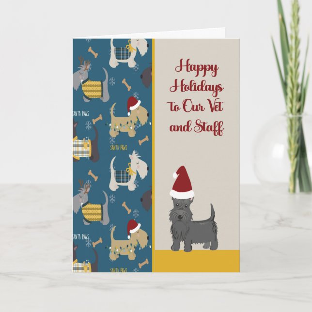 Tarjeta de navidad para su veterinario (Anverso)