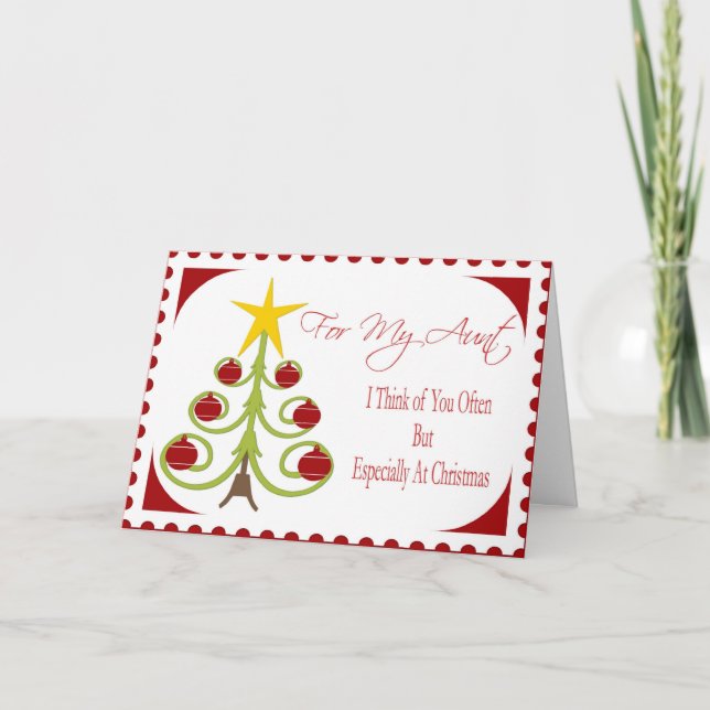 Tarjeta de navidad para tía (Anverso)