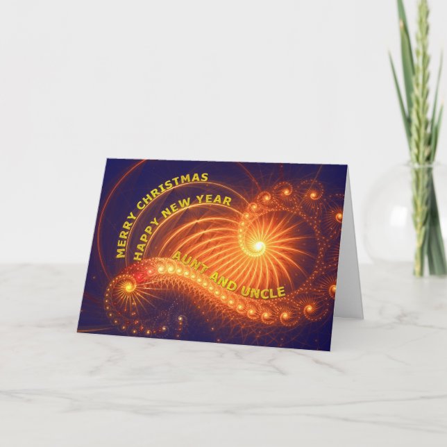 Tarjeta de navidad para tía y tío (Anverso)