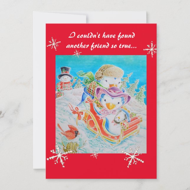 Tarjeta de navidad para un amigo. (Anverso)